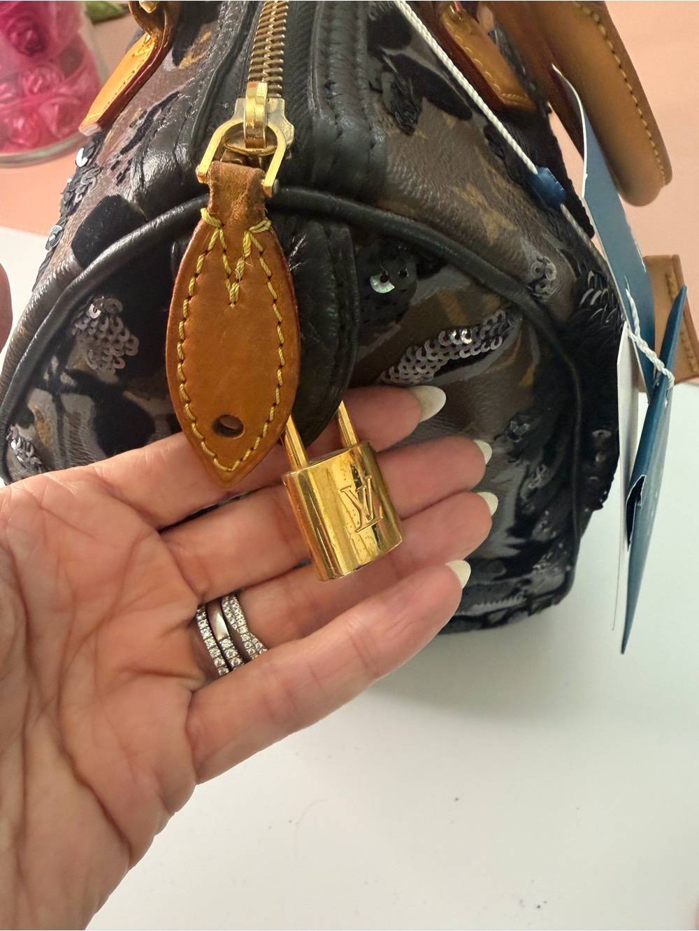 Louis Vuitton Limited Edition Monogram Fleur de Jais Speedy 30 eBay COA *Rare* - Picture 8 of 13
